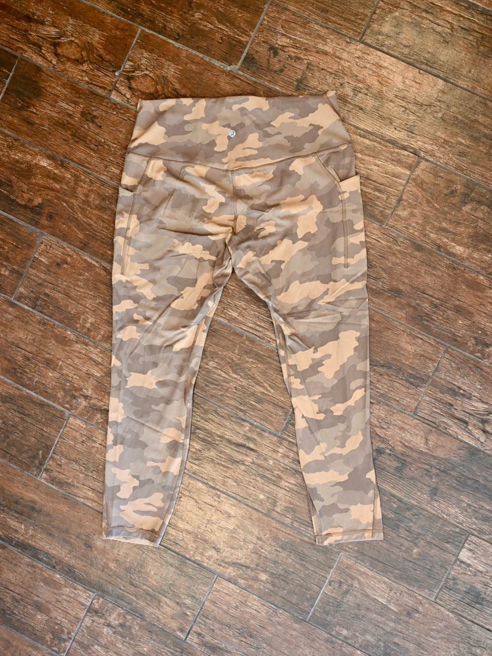 Lululemon Align HR Pant 25” Heritage Camo Beige Multi Size 14